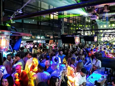 Bottled Blonde crowd on the main floor